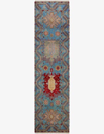 2' 9 x 10' 1 Hand Knotted Kazak Runner Rug