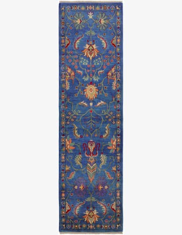 2' 9 x 9' 10 Hand Knotted Kazak Runner Rug