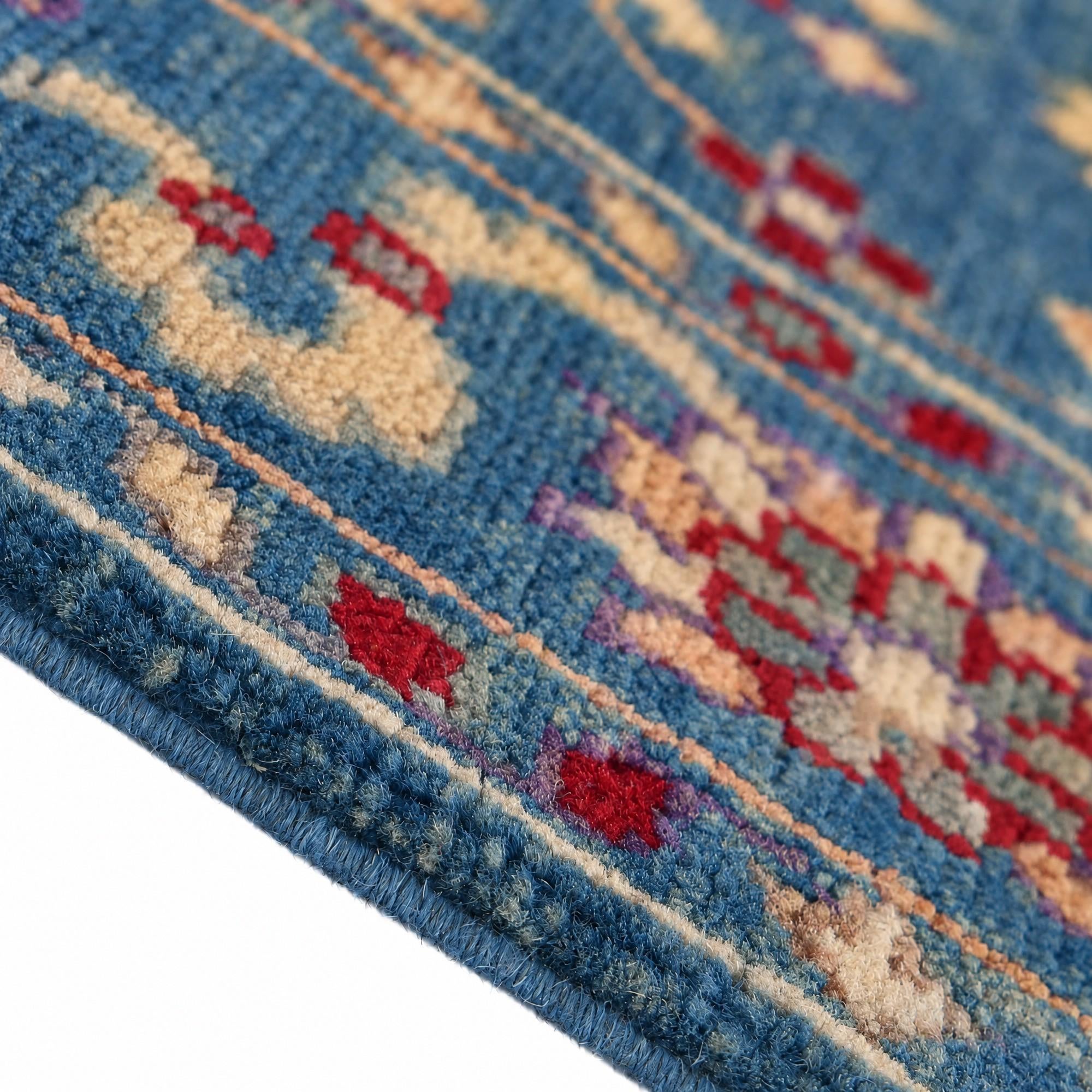 80cm x 290cm anudado a mano Kazak Alfombra Pasillera