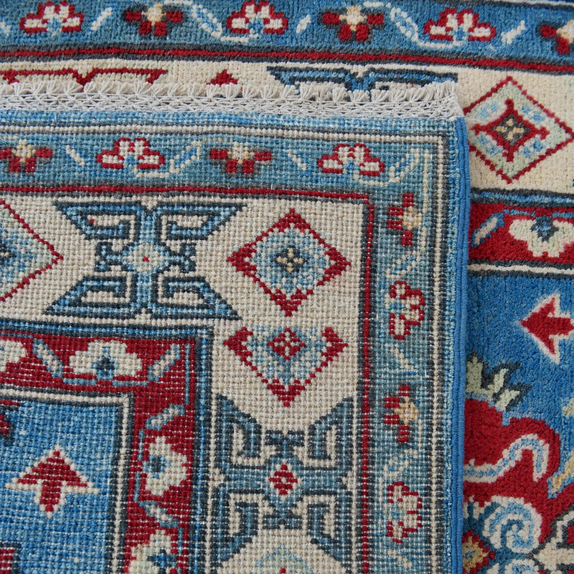 85cm x 250cm Hand Knotted Kazak Runner Rug