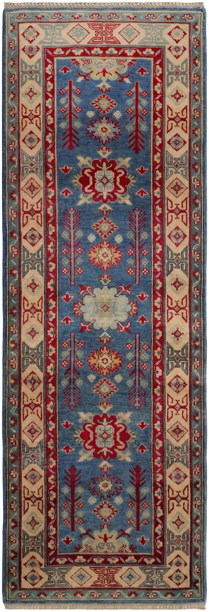 2' 9 x 8' 2 Hand Knotted Kazak Runner Rug