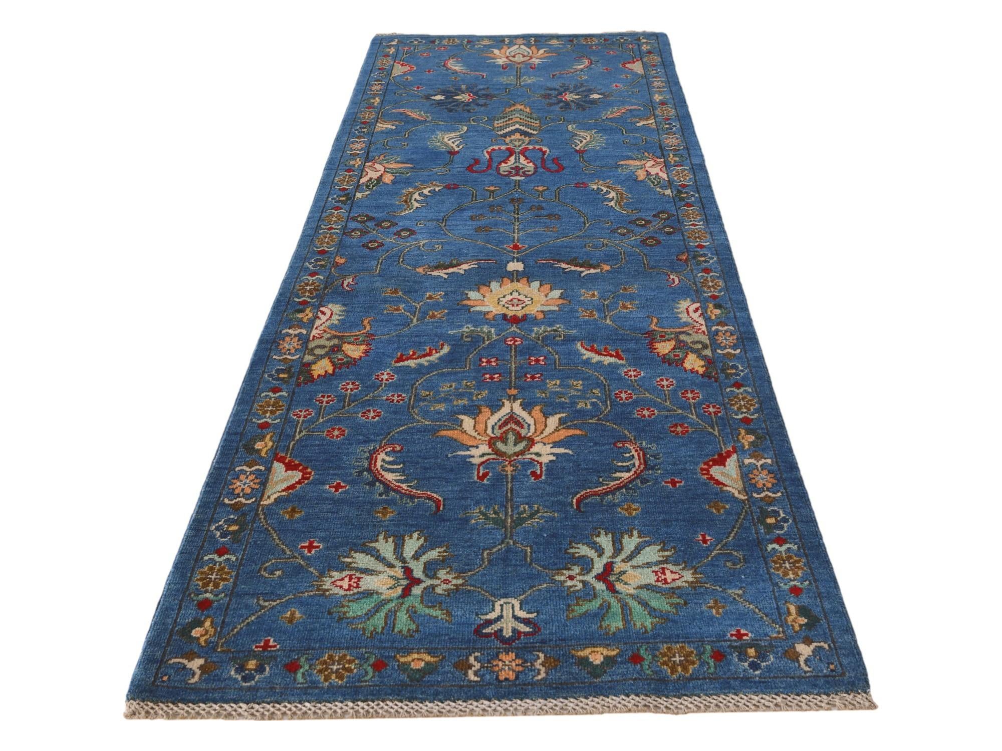 2' 11 x 9' 5 Hand Knotted Kazak Runner Rug