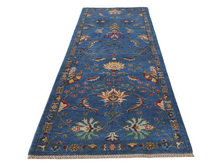 2' 11 x 9' 5 Hand Knotted Kazak Runner Rug