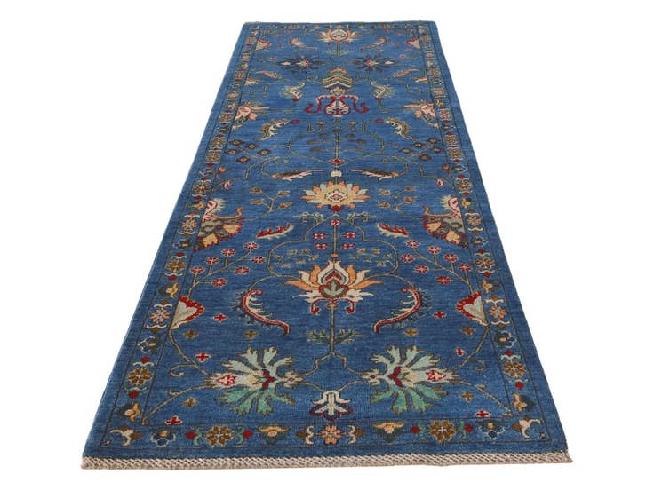 Detail image of 2' 11 x 9' 5 Hand Knotted Kazak Runner Rug