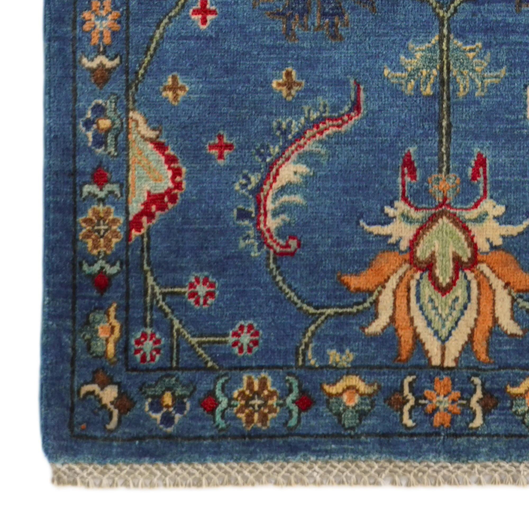 2' 11 x 9' 5 Hand Knotted Kazak Runner Rug