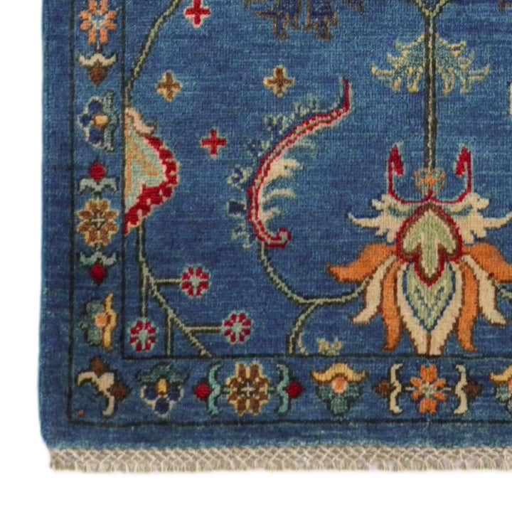 2' 11 x 9' 5 Hand Knotted Kazak Runner Rug