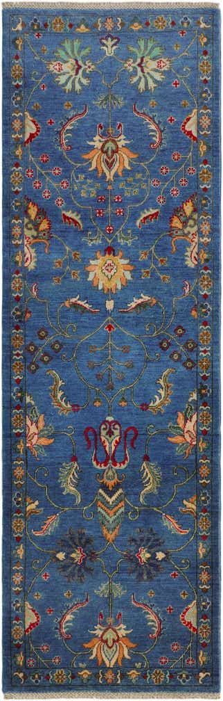 2' 11 x 9' 5 Hand Knotted Kazak Runner Rug