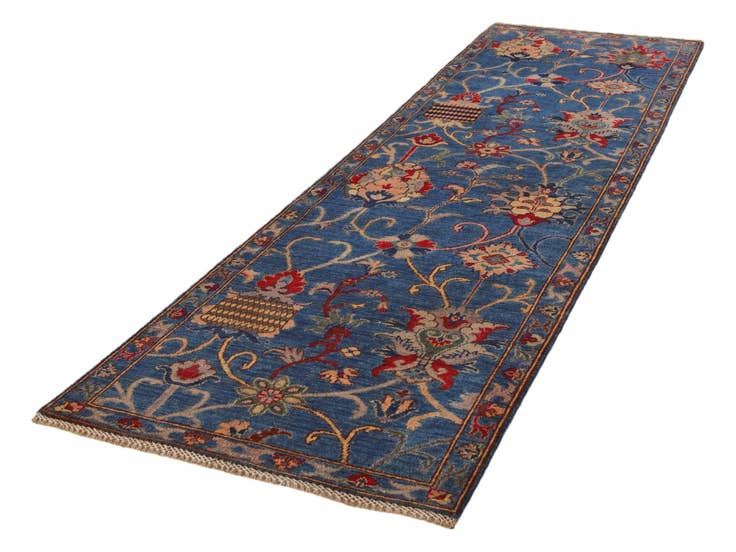 Detail image of 2' 8 x 9' 10 Hand Knotted Kazak Runner Rug