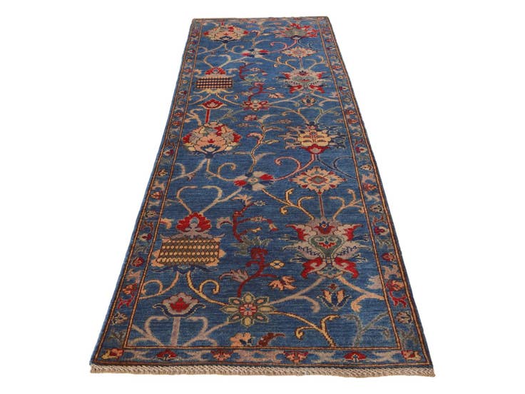 Detail image of 2' 8 x 9' 10 Hand Knotted Kazak Runner Rug