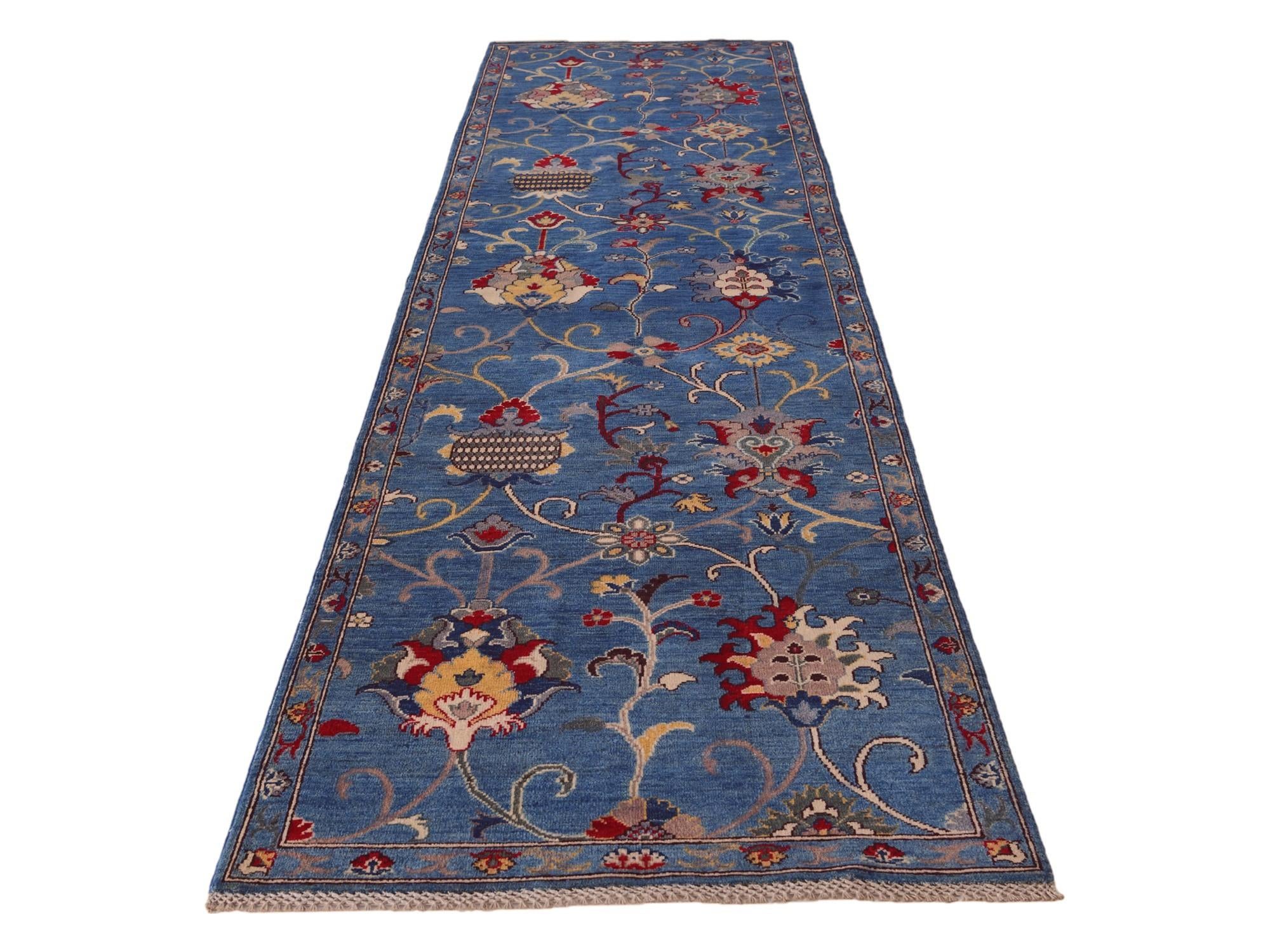 3' 3 x 13' Hand Knotted Kazak Runner Rug