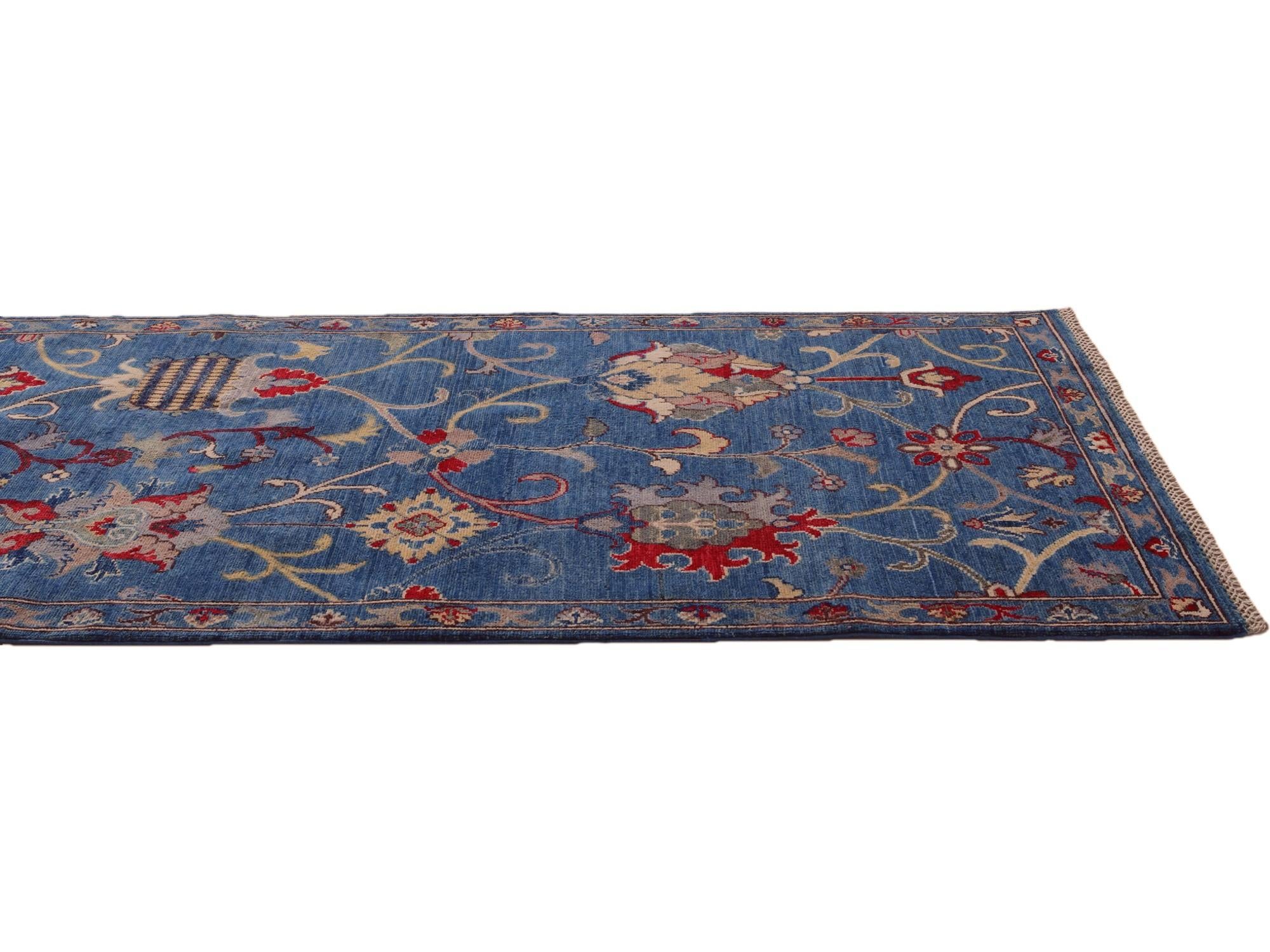 3' 3 x 13' Hand Knotted Kazak Runner Rug