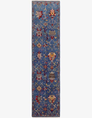 3' 3 x 13' Hand Knotted Kazak Runner Rug