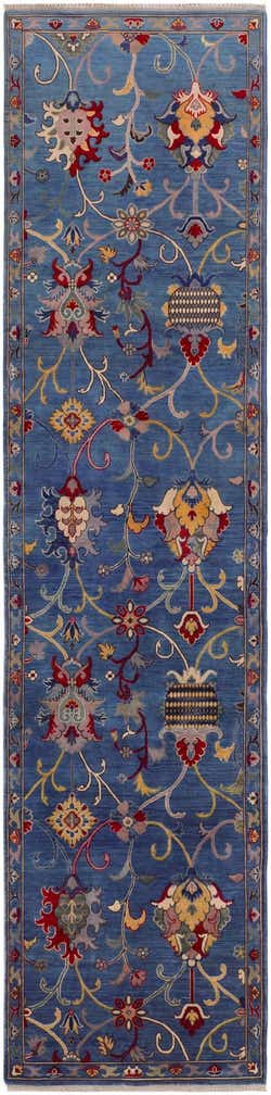3' 3 x 13' Hand Knotted Kazak Runner Rug