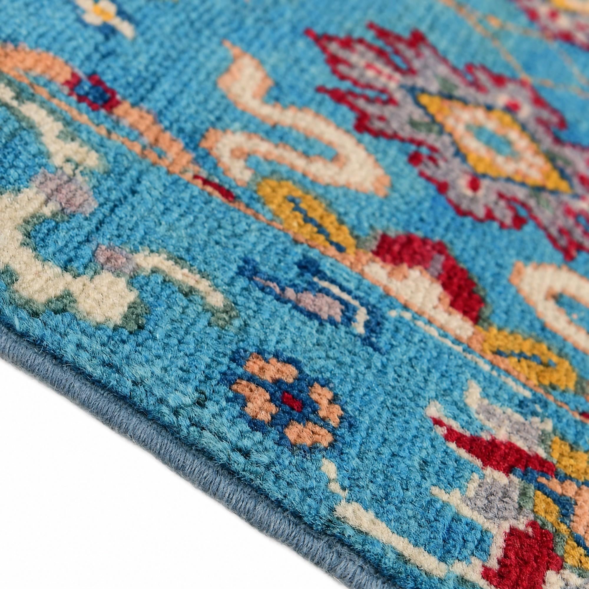 65cm x 185cm anudado a mano Kazak Alfombra Pasillera
