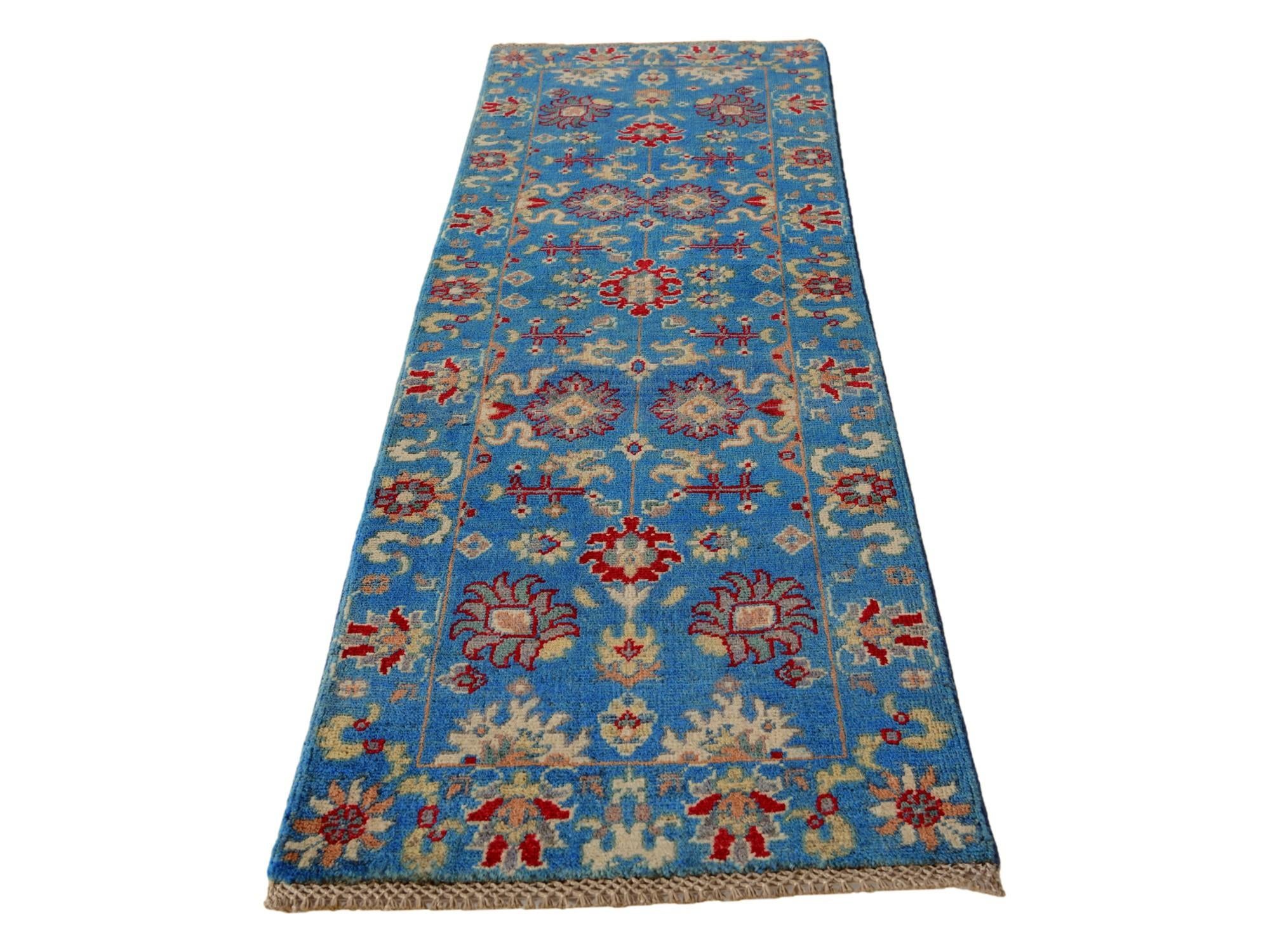 1' 10 x 6' 3 Hand Knotted Kazak Runner Rug