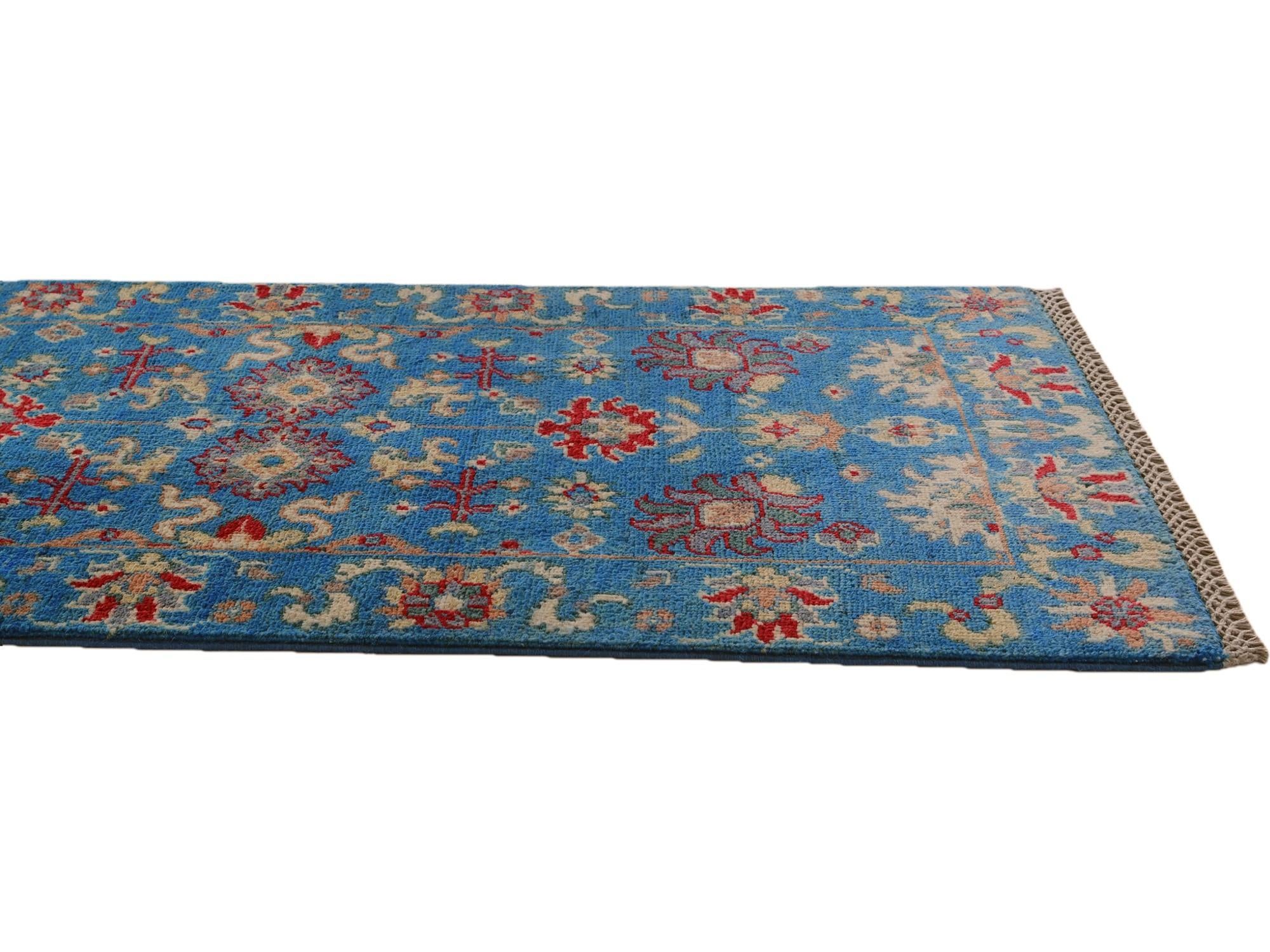 1' 10 x 6' 3 Hand Knotted Kazak Runner Rug