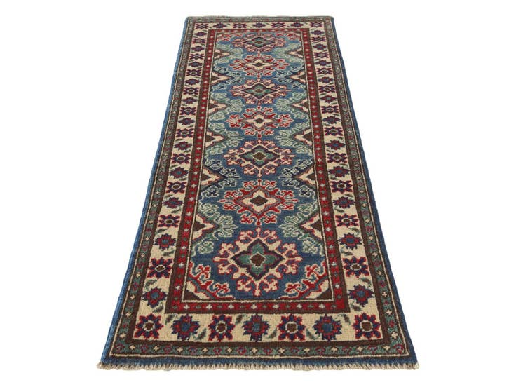 Detail image of 2' x 5' 10 Hand Knotted Kazak Runner Rug