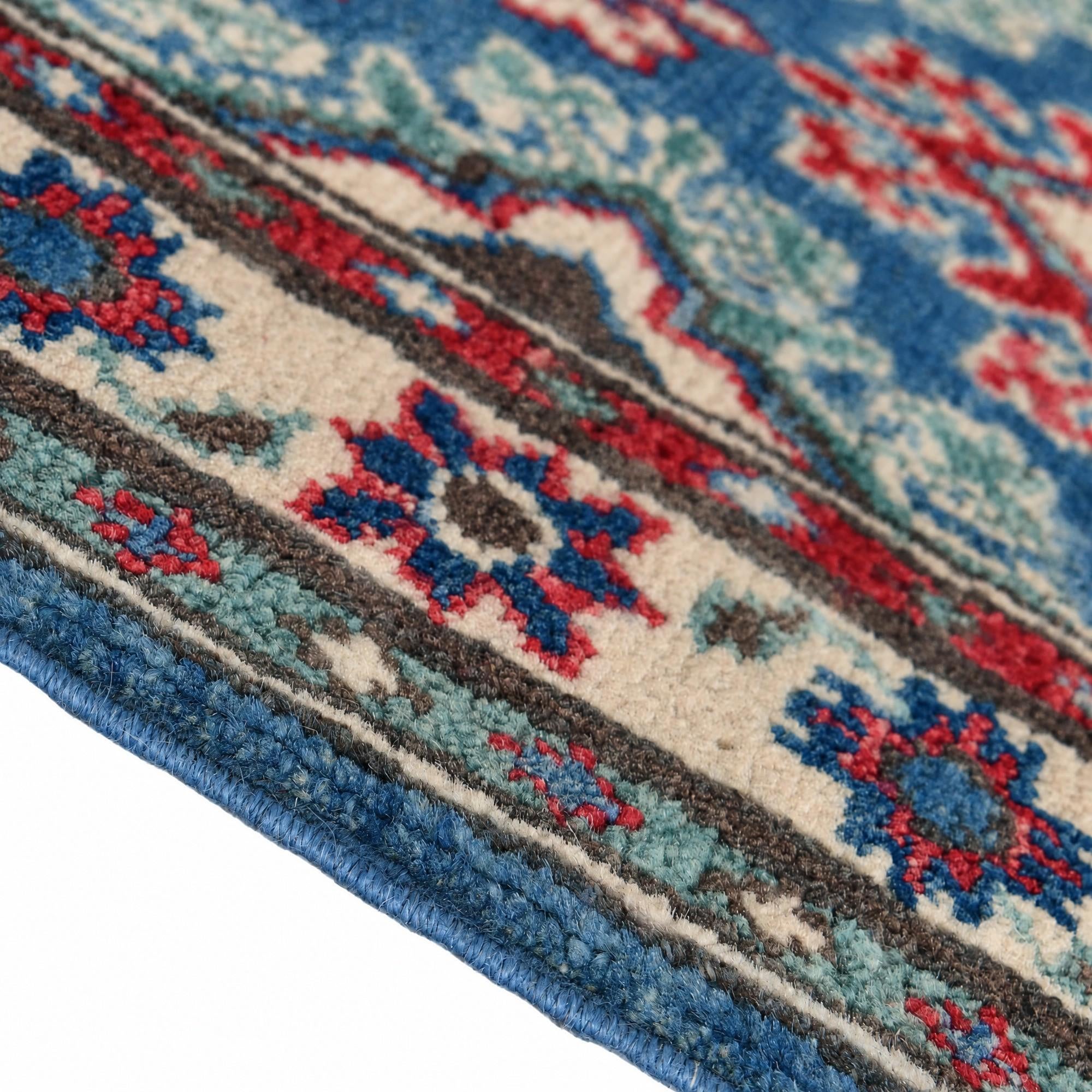 60cm x 180cm Hand Knotted Kazak Runner Rug