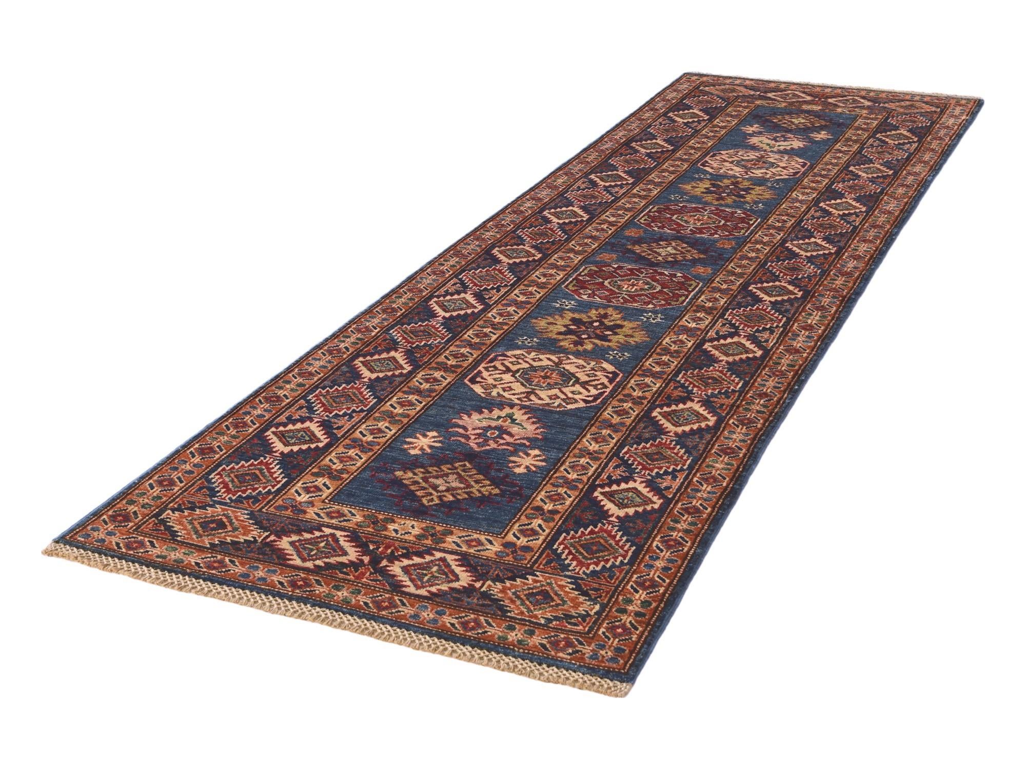 2' 9 x 9' 2 Hand Knotted Kazak Runner Rug