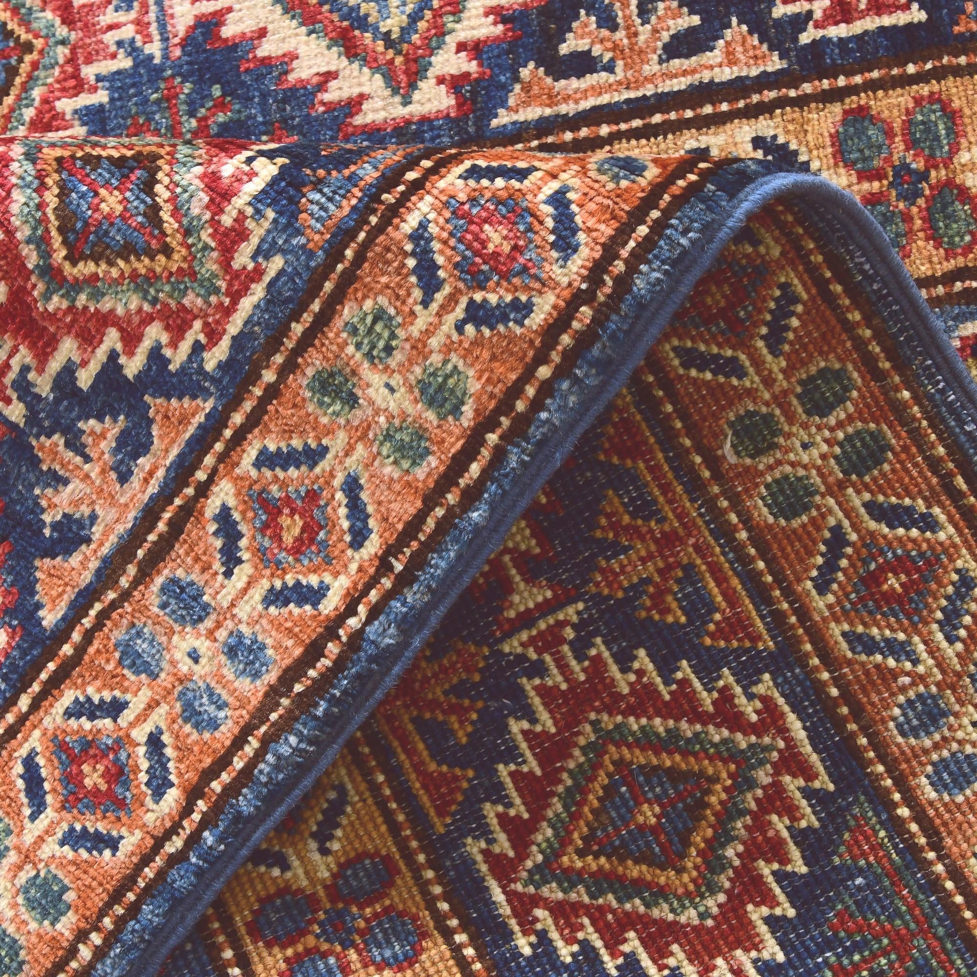 2' 9 x 9' 2 Hand Knotted Kazak Runner Rug