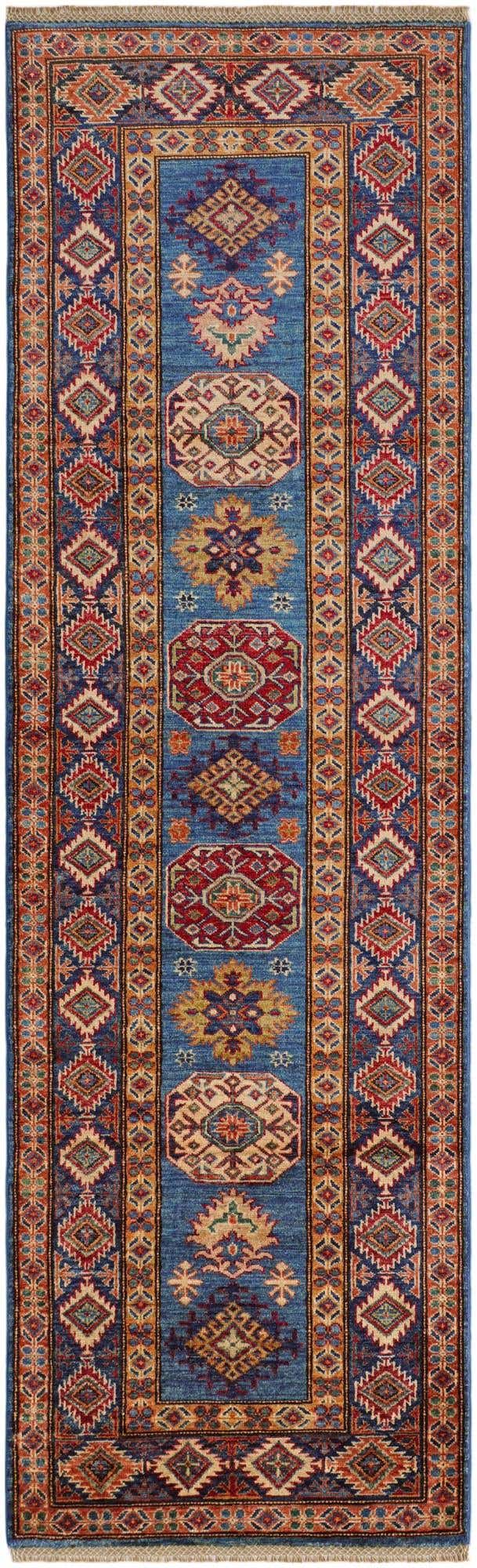 2' 9 x 9' 2 Hand Knotted Kazak Runner Rug