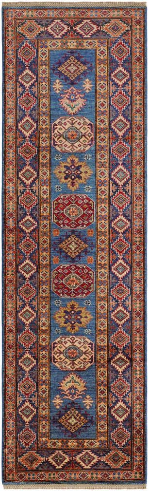 2' 9 x 9' 2 Hand Knotted Kazak Runner Rug