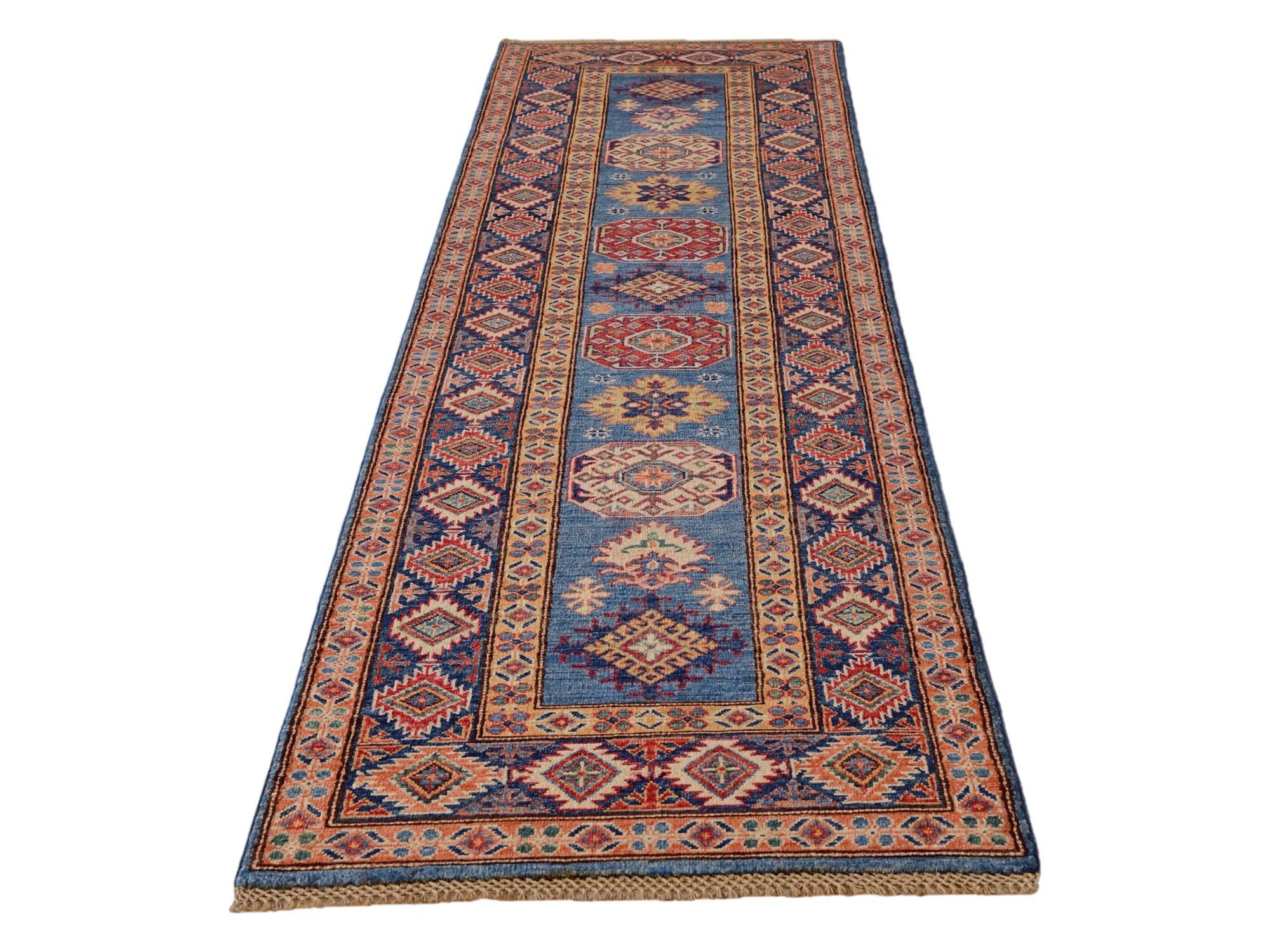 2' 8 x 9' 1 Hand Knotted Kazak Runner Rug