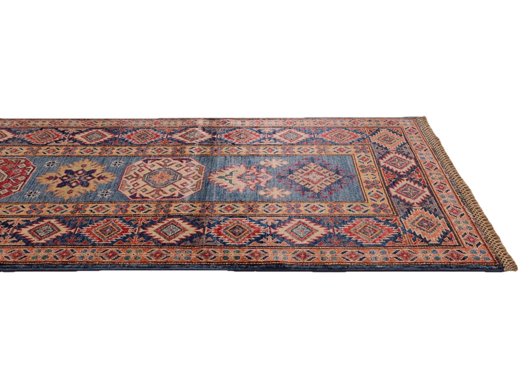 2' 8 x 9' 1 Hand Knotted Kazak Runner Rug
