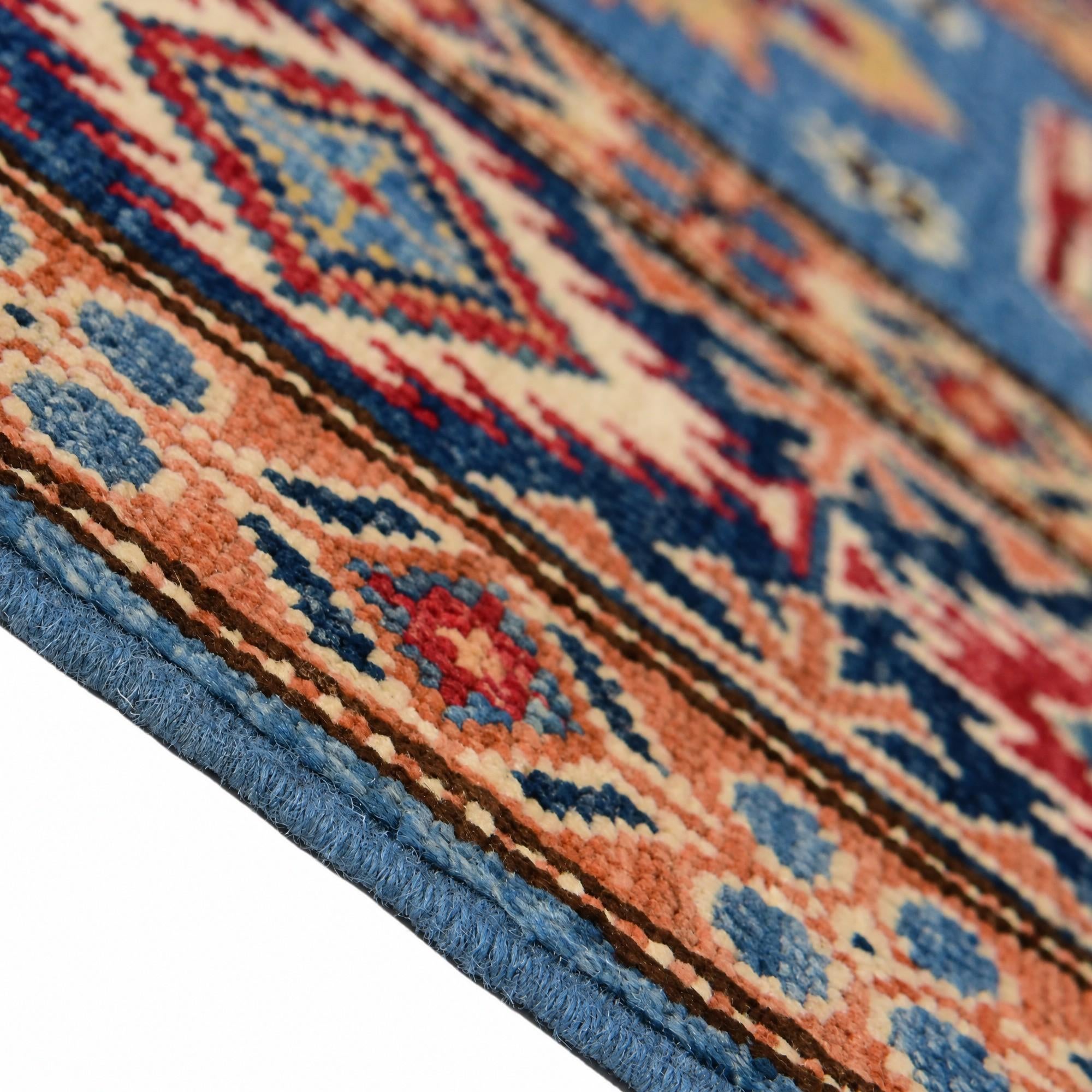 80cm x 275cm Hand Knotted Kazak Runner Rug