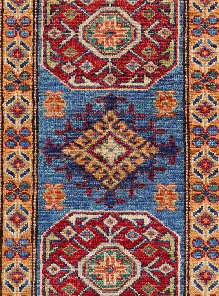 2' 8 x 9' 1 Hand Knotted Kazak Runner Rug