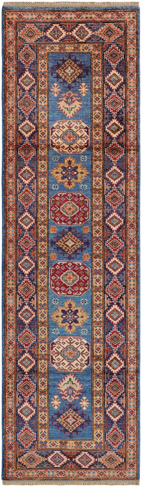 2' 8 x 9' 1 Hand Knotted Kazak Runner Rug