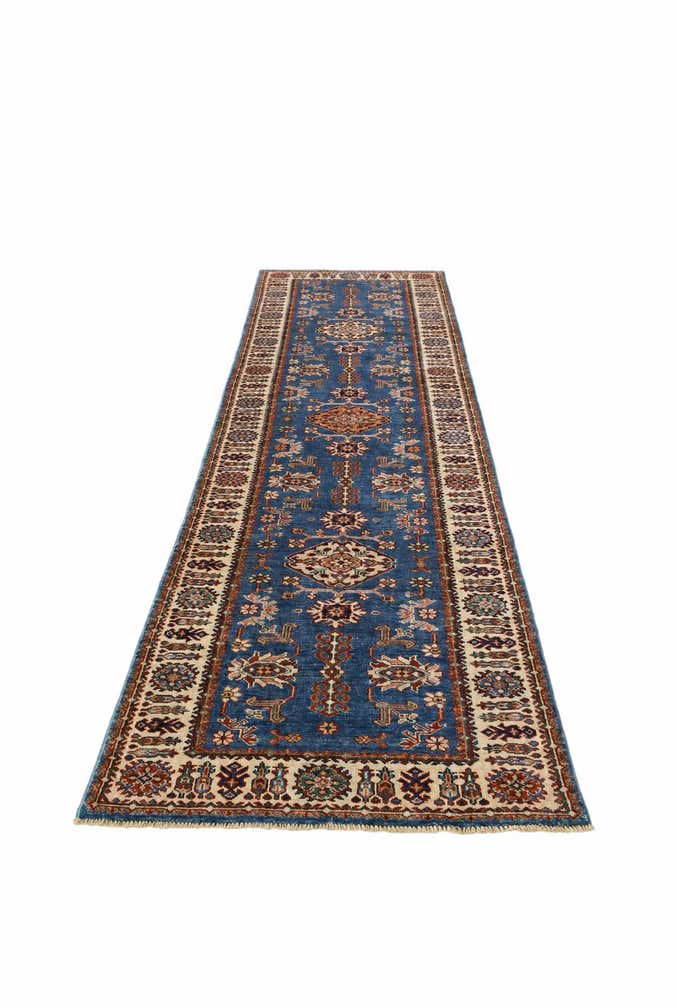2' 7 x 10' Hand Knotted Kazak Runner Rug