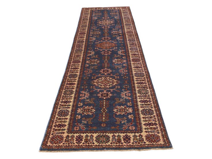 Detail image of 2' 7 x 10' Hand Knotted Kazak Runner Rug