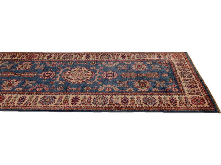 2' 7 x 10' Hand Knotted Kazak Runner Rug