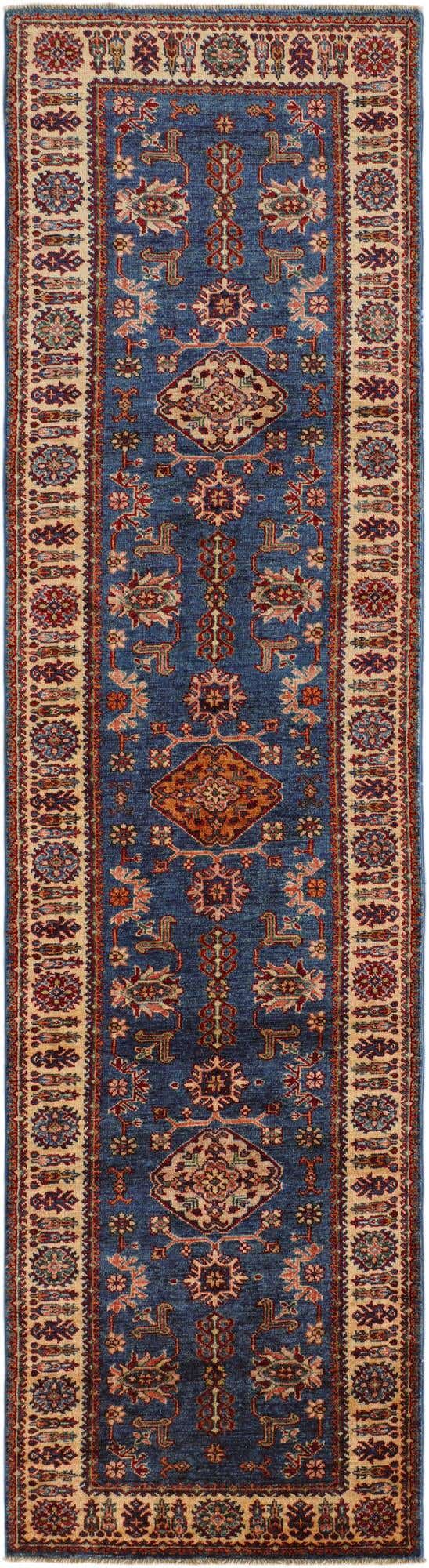 2' 7 x 10' Hand Knotted Kazak Runner Rug