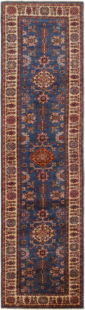 2' 7 x 10' Hand Knotted Kazak Runner Rug