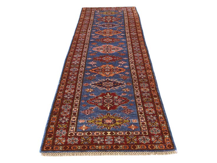 Detail image of 2' 8 x 10' 4 Hand Knotted Kazak Runner Rug