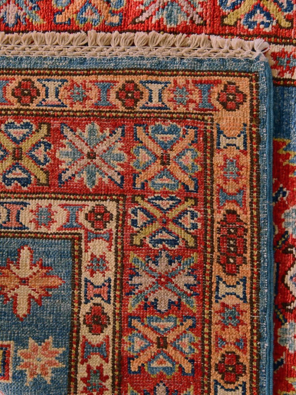 80cm x 315cm Hand Knotted Kazak Runner Rug