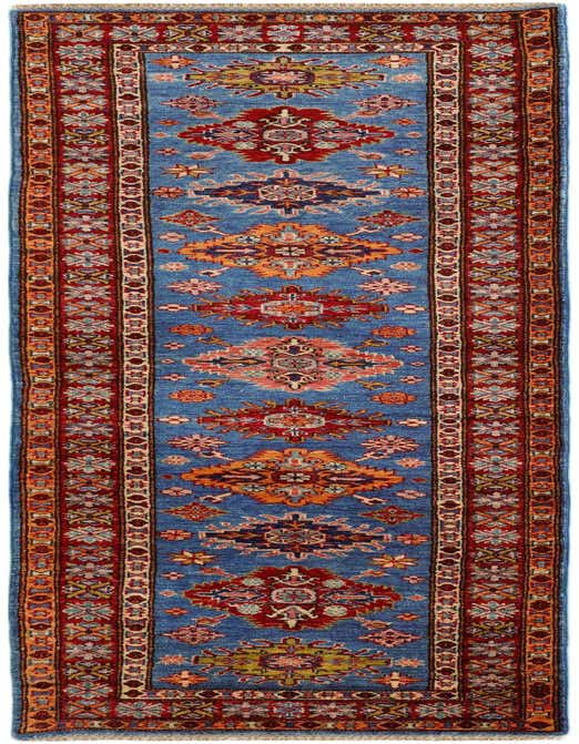 2' 8 x 10' 4 Hand Knotted Kazak Runner Rug