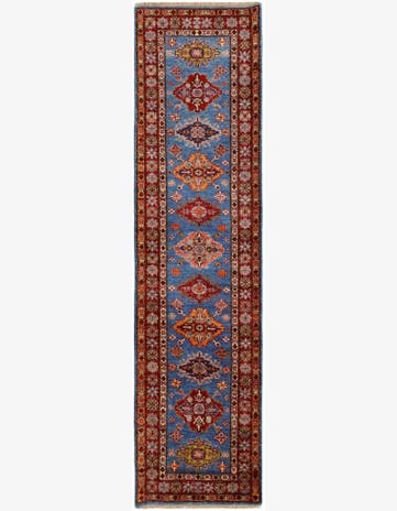 2' 8 x 10' 4 Hand Knotted Kazak Runner Rug