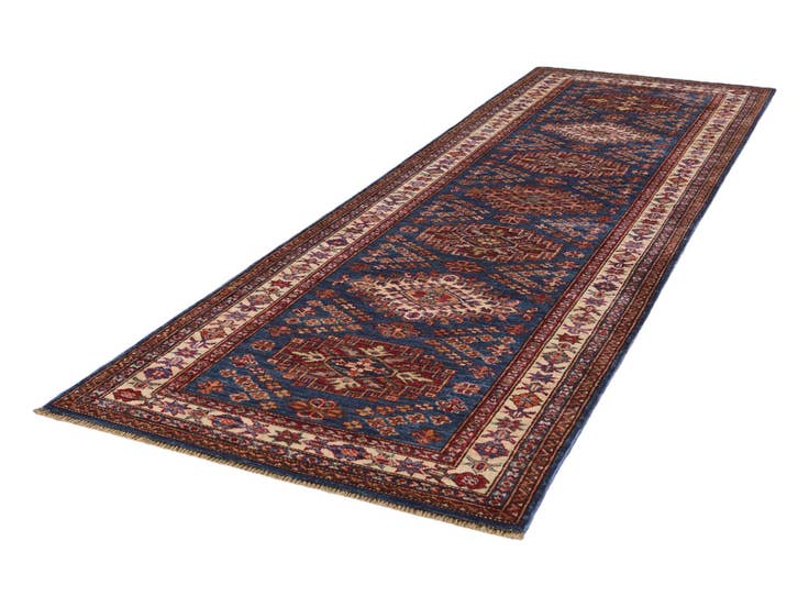 Detail image of 3' 1 x 9' 11 Hand Knotted Kazak Runner Rug