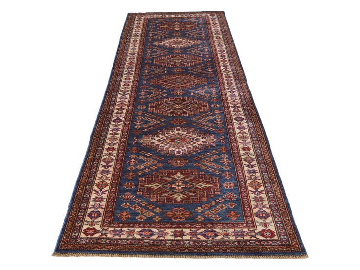 Detail image of 3' 1 x 9' 11 Hand Knotted Kazak Runner Rug