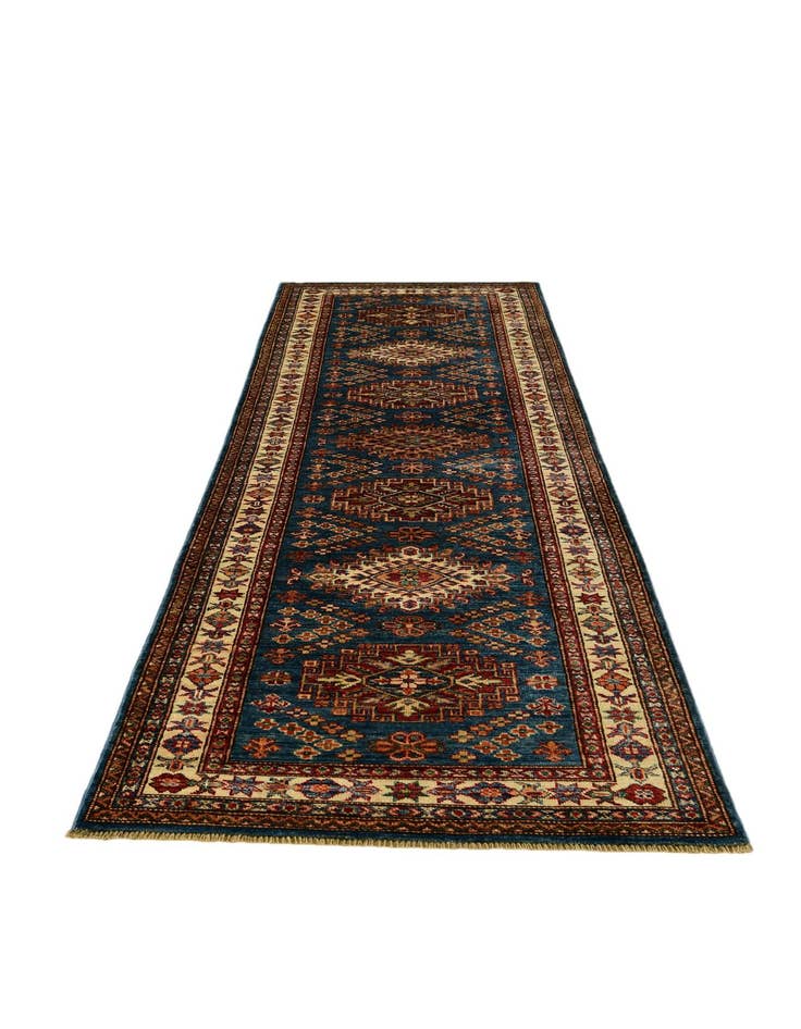 Detail image of 3' 1 x 9' 11 Hand Knotted Kazak Runner Rug