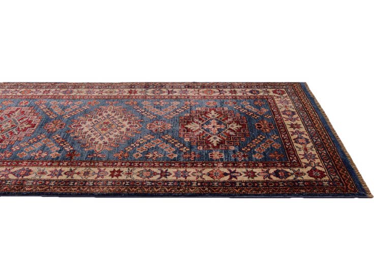 Detail image of 3' 1 x 9' 11 Hand Knotted Kazak Runner Rug