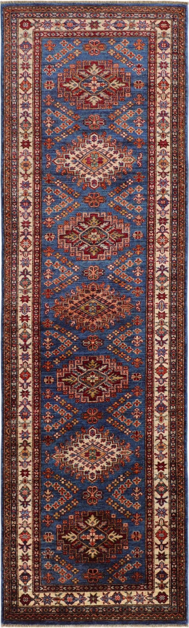 3' 1 x 9' 11 Hand Knotted Kazak Runner Rug
