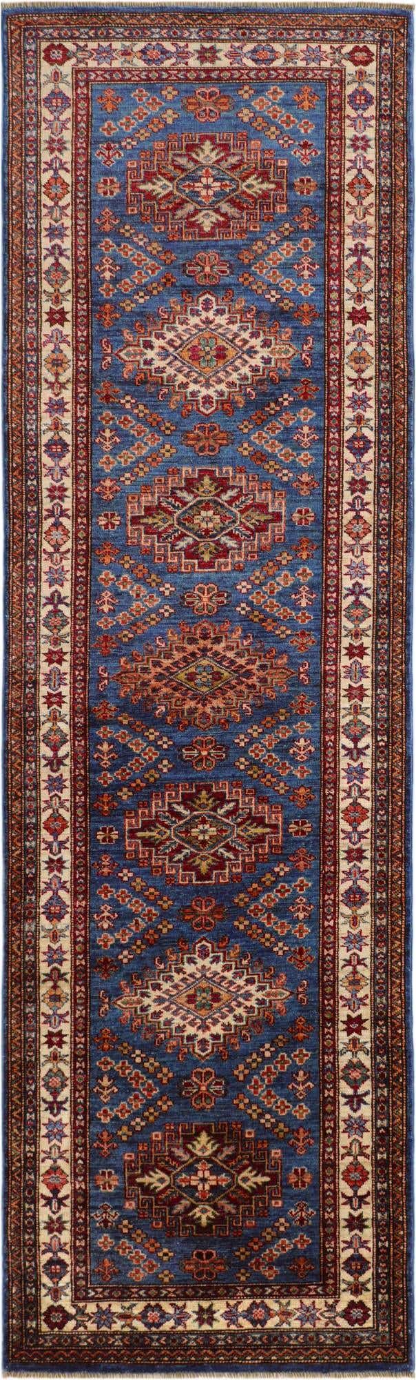 3' 1 x 9' 11 Hand Knotted Kazak Runner Rug