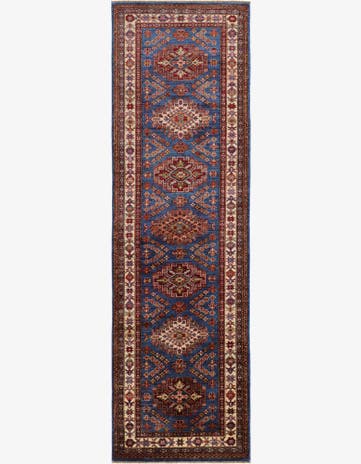 3' 1 x 9' 11 Hand Knotted Kazak Runner Rug