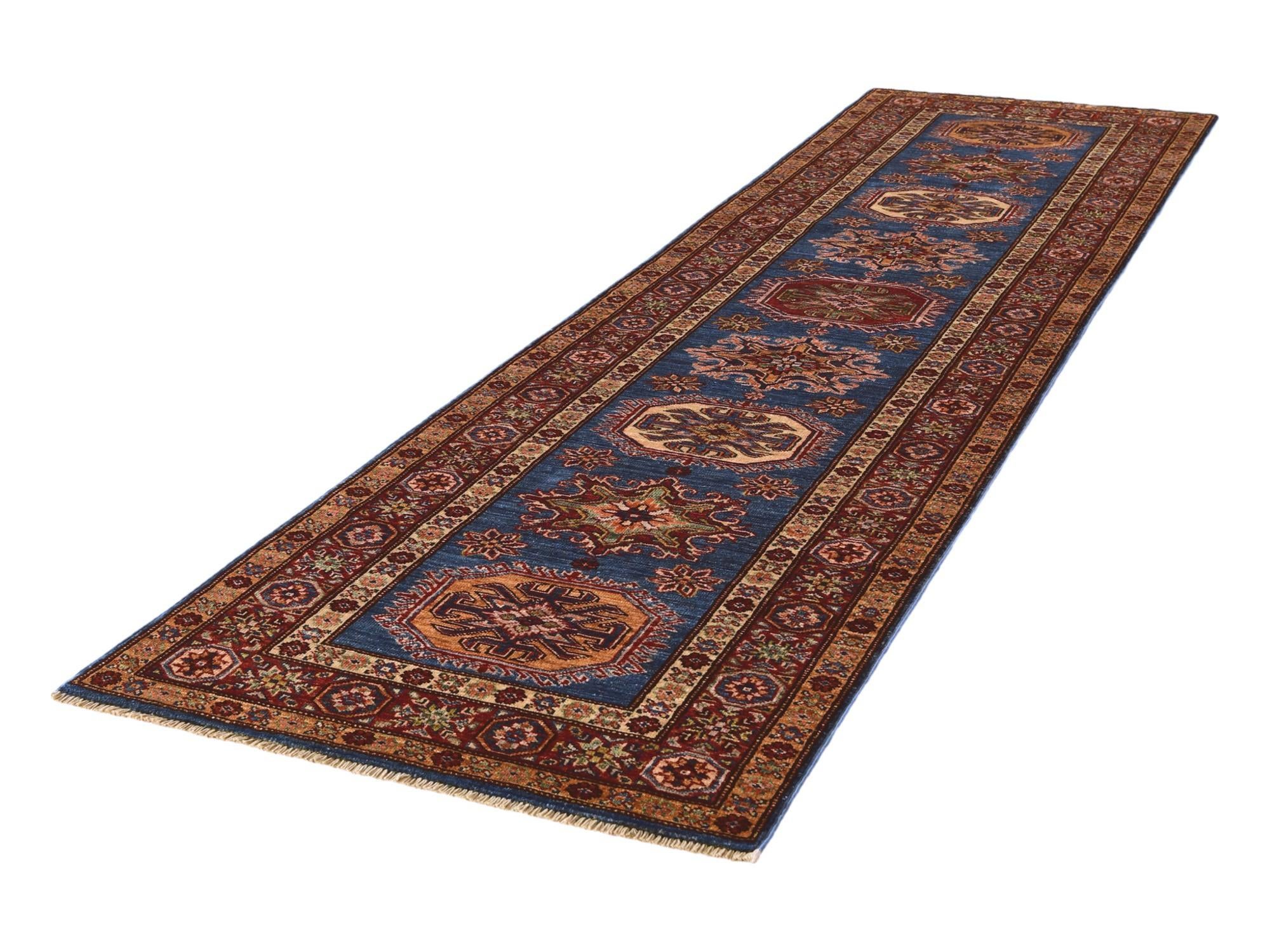 2' 8 x 10' Hand Knotted Kazak Runner Rug