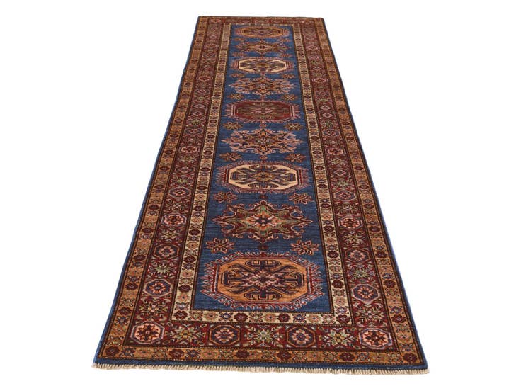 Detail image of 2' 8 x 10' Hand Knotted Kazak Runner Rug