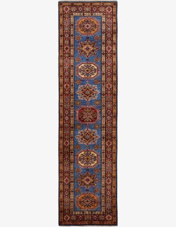 2' 8 x 10' Hand Knotted Kazak Runner Rug